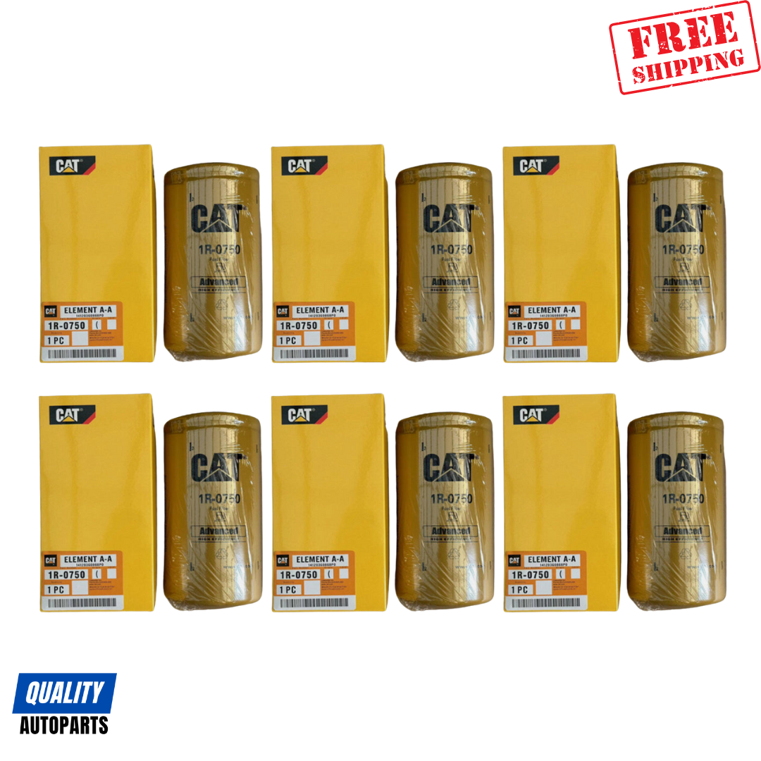 CAT 1R-0750 Caterpillar Fuel Filter (Set of 6)