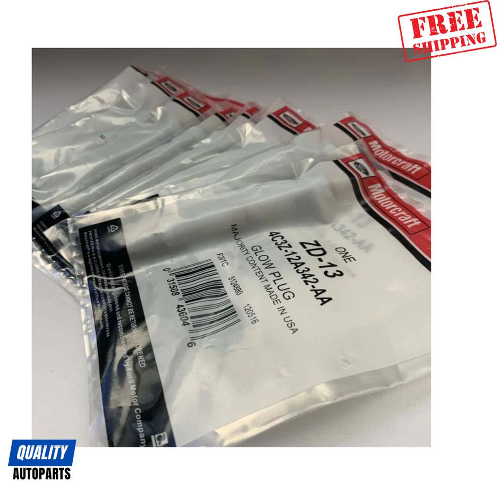 Motorcraft ZD13 Glow Plugs Diesel 4C3Z12A342AA Ford 6.0L Powerstroke Diesel (Set of 8)
