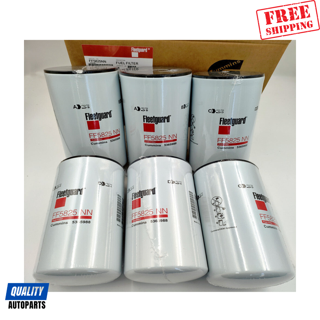 Fleetguard FF5825 Cummins Fuel Filter X15 5599456 (Set of 6)