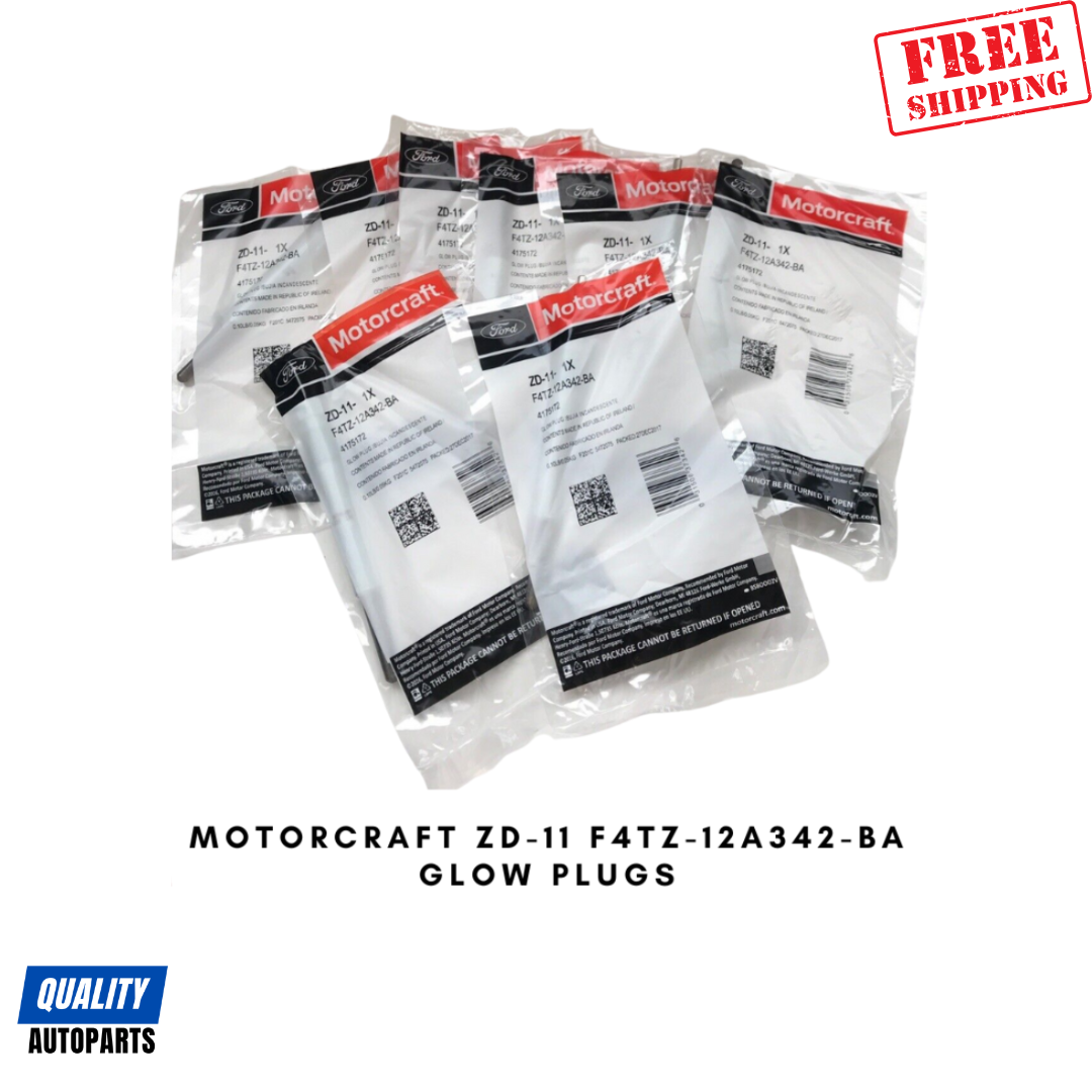 Motorcraft ZD11 Glow Plugs 7.3 Ford 6.0 Powerstroke diesel F4TZ12A342BA (Set of 8)