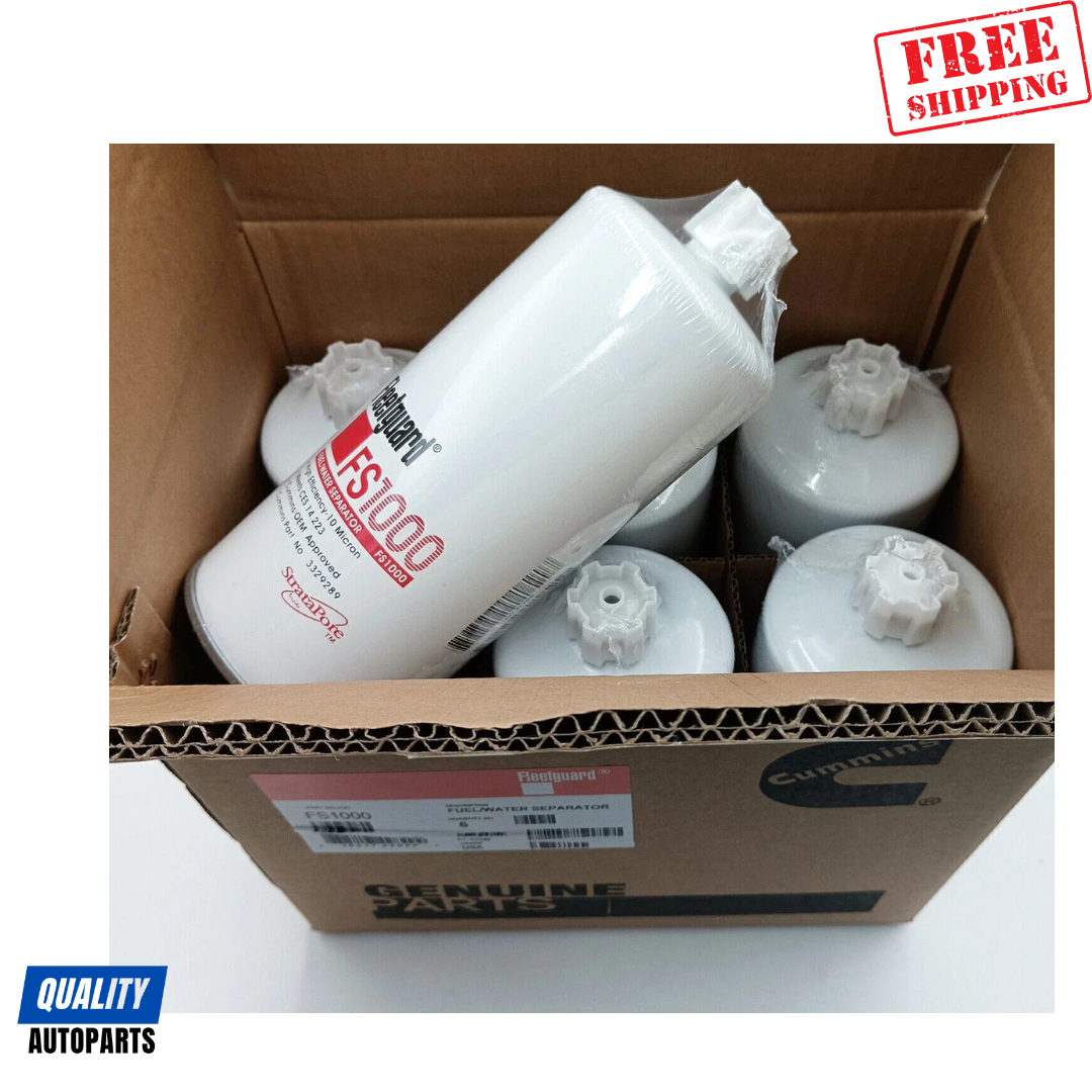 Fleetguard FS1000 Fuel Filter Water Separator (Set of 6)
