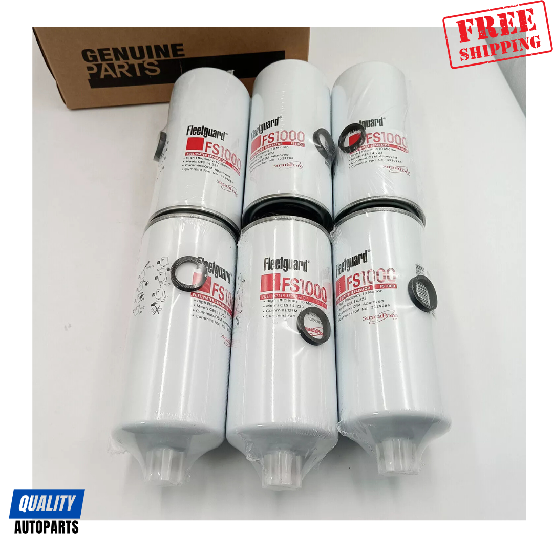 Fleetguard FS1000 Fuel Filter Water Separator (Set of 6)