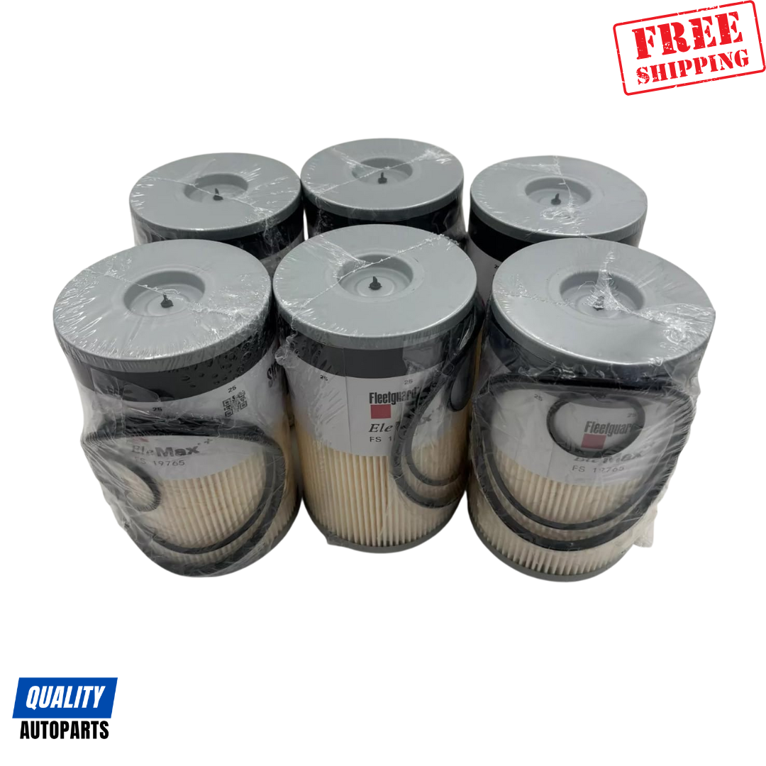 Fleetguard FS19765 FG Diesel Fuel Filter (Set of 6)