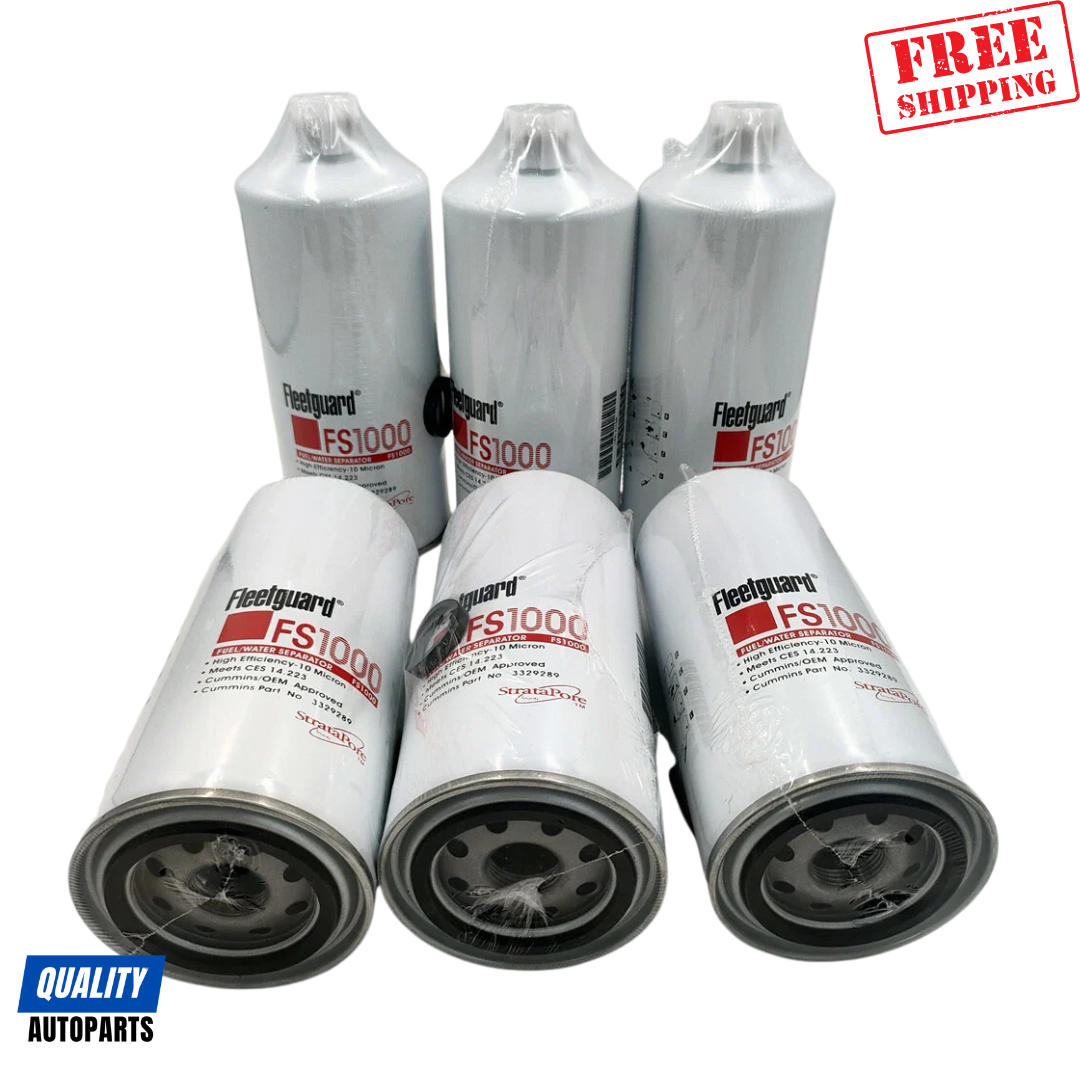Fleetguard FS1000 Fuel Filter Water Separator (Set of 6)