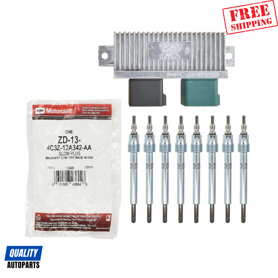 Motorcraft ZD13 Glow Plugs Diesel 4C3Z12A342AA Ford 6.0L Powerstroke Diesel (Set of 8)